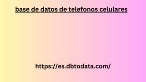 base de datos de telefonos celulares