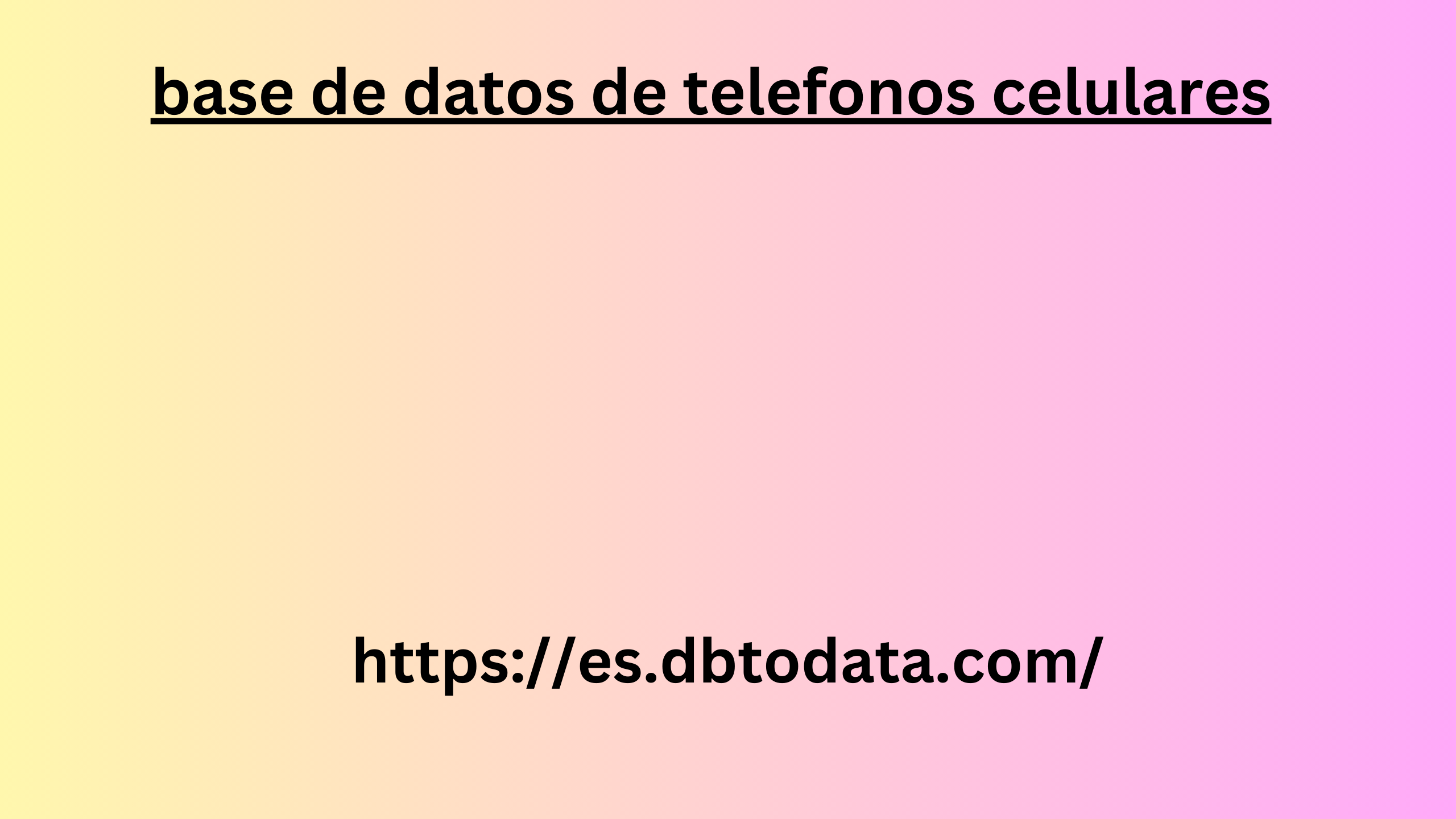 base de datos de telefonos celulares