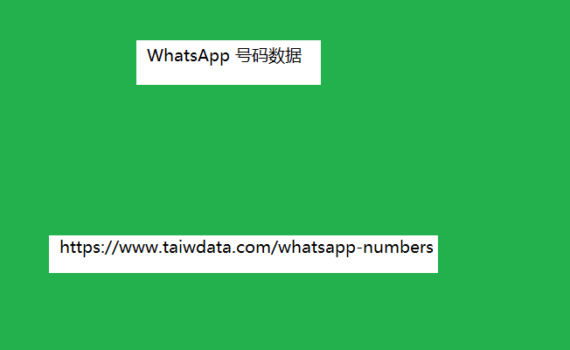 WhatsApp 号码数据