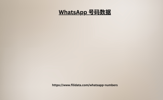 WhatsApp 号码数据