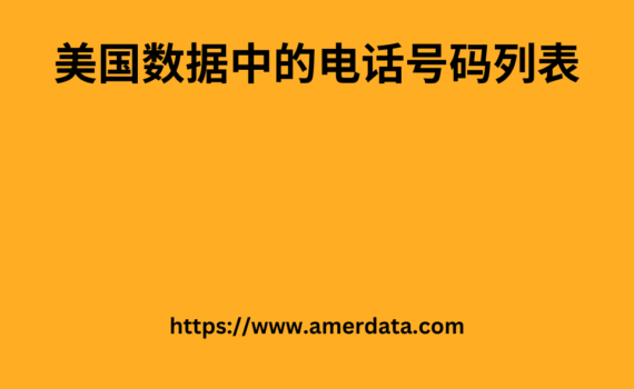 美国数据中的电话号码列表